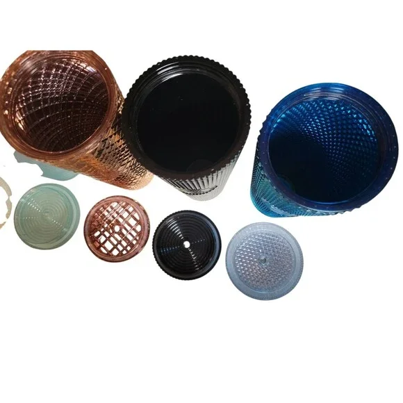 Lot of 5 Starbucks 24 Oz Tumblers No Straws 2024 2023 2022 Mermaid Holiday Drinkware